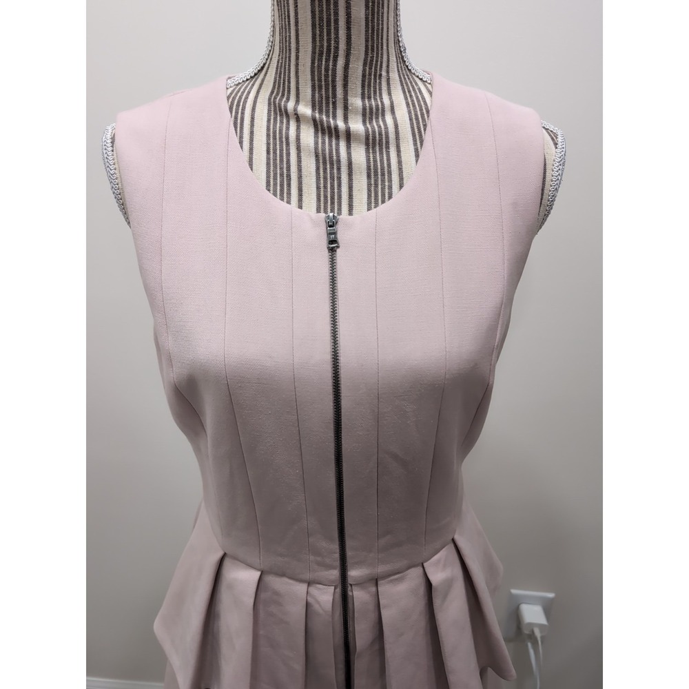 NEW BCBG Max Azria Audrey Dress Pale Pink Zipper Front Tiered $338 Size 8 - Picture 3 of 11